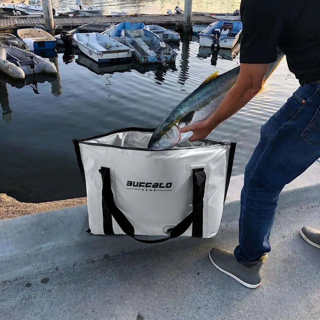 Buffalo Gear Insulated Larger Pesca Fish Bag Leakproof Fishing Kill Keep Ice Cold Fresh Portable Custom Fish Cooler Bag