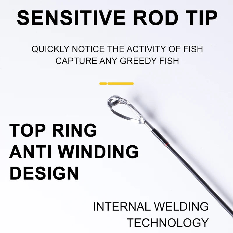 2.1m Spinning Casting Rod Carbon Fiber Ceramics Guide Ring 4 Section Travel Fish Rod Stream River Freshwater Saltwater Fishing