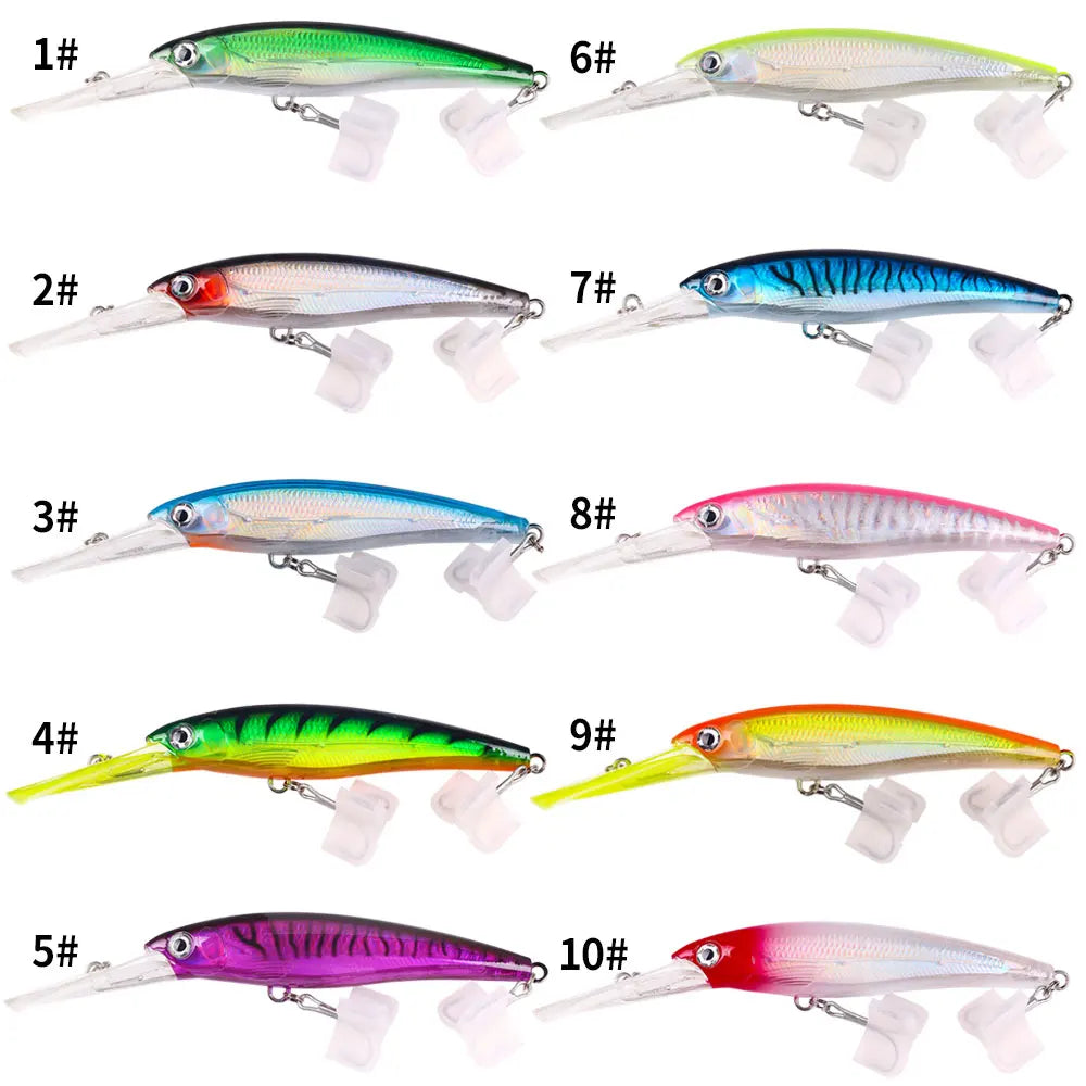 73g Large Heavy Minnow Tuna Fishing Lures Deep Diving Minnow 220mm Pesca Trolling Big Game Fishing Lures