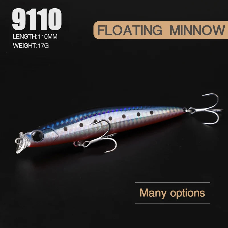 Fishing lure 1pcs Topwater Minnow 11cm 17g wobblers Pike Sea Spinning Artificial hard Bait swimbait Jerkbait carp Fishing Pesca