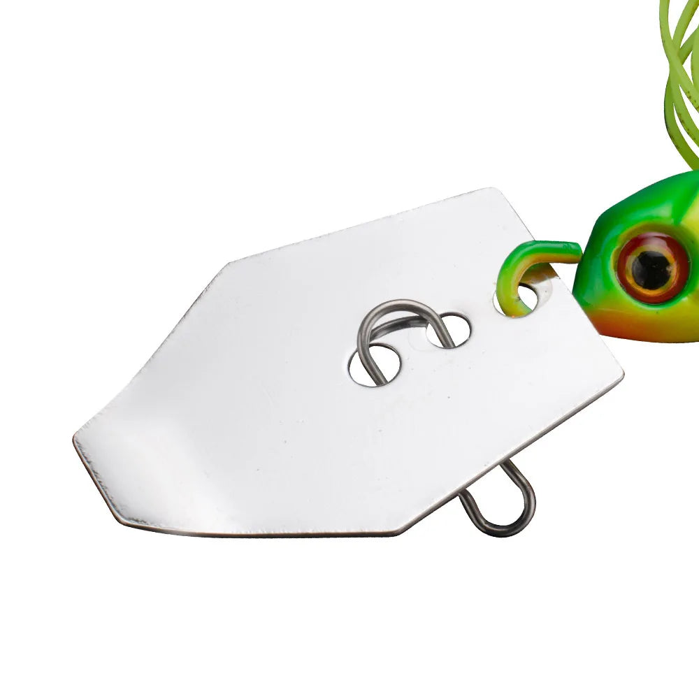 5 Colors Chatterbait Fishing Lures 7g 9g 11g 14g 21g 5pcs/box Silicone Skirt Jig Spinner Bait with Spinning Sequins