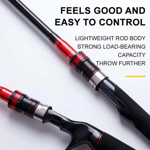 2.1m Spinning Casting Rod Carbon Fiber Ceramics Guide Ring 4 Section Travel Fish Rod Stream River Freshwater Saltwater Fishing