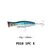 Custom Wholesale ABS Plastic 120mm Top Water Saltwater Fishing Bait Popper Lure
