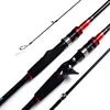 2.1m Spinning Casting Rod Carbon Fiber Ceramics Guide Ring 4 Section Travel Fish Rod Stream River Freshwater Saltwater Fishing