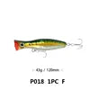 Custom Wholesale ABS Plastic 120mm Top Water Saltwater Fishing Bait Popper Lure