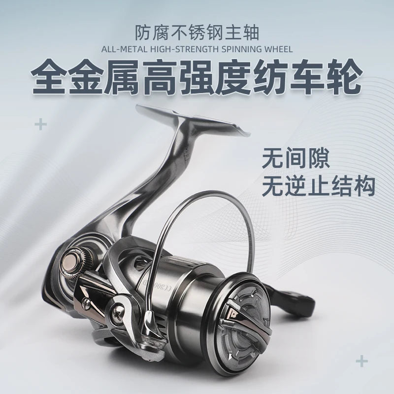 CC Lure Series Spinning Reel Saltwater Resistant with Stabilizer Bar & Stainless Steel Bearings for River and Lake Fishing