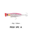 Custom Wholesale ABS Plastic 120mm Top Water Saltwater Fishing Bait Popper Lure