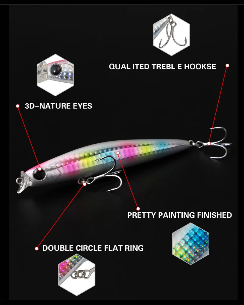 Fishing lure 1pcs Topwater Minnow 11cm 17g wobblers Pike Sea Spinning Artificial hard Bait swimbait Jerkbait carp Fishing Pesca