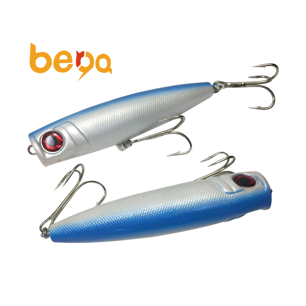 13cm 40g Popper Fishing Lure Stainless Steel Floating Popper Sea Bait with Jigging & Frog Lures for River Fishing