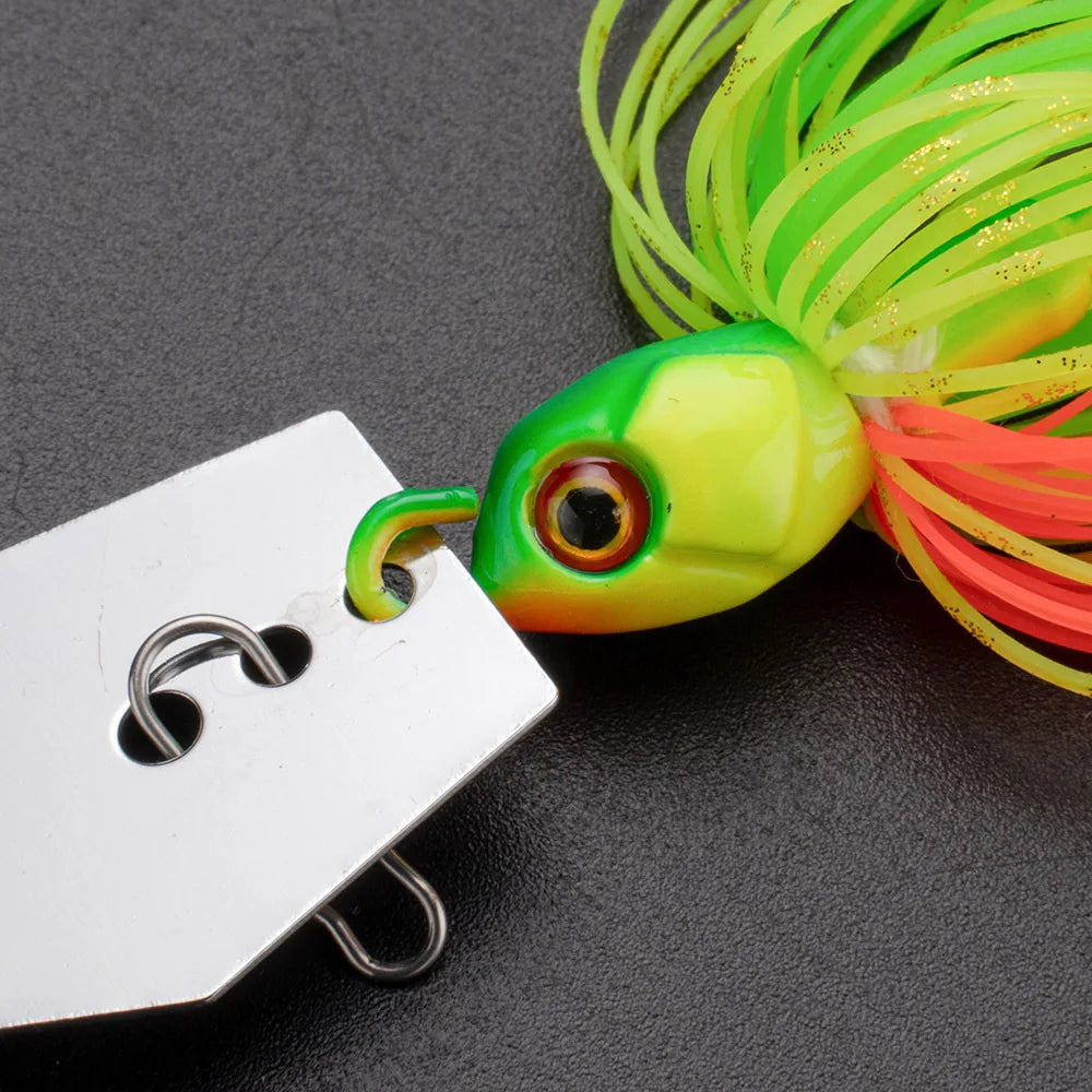 5 Colors Chatterbait Fishing Lures 7g 9g 11g 14g 21g 5pcs/box Silicone Skirt Jig Spinner Bait with Spinning Sequins