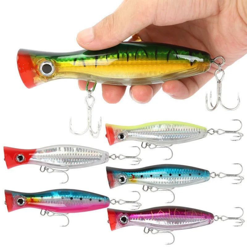 Custom Wholesale ABS Plastic 120mm Top Water Saltwater Fishing Bait Popper Lure