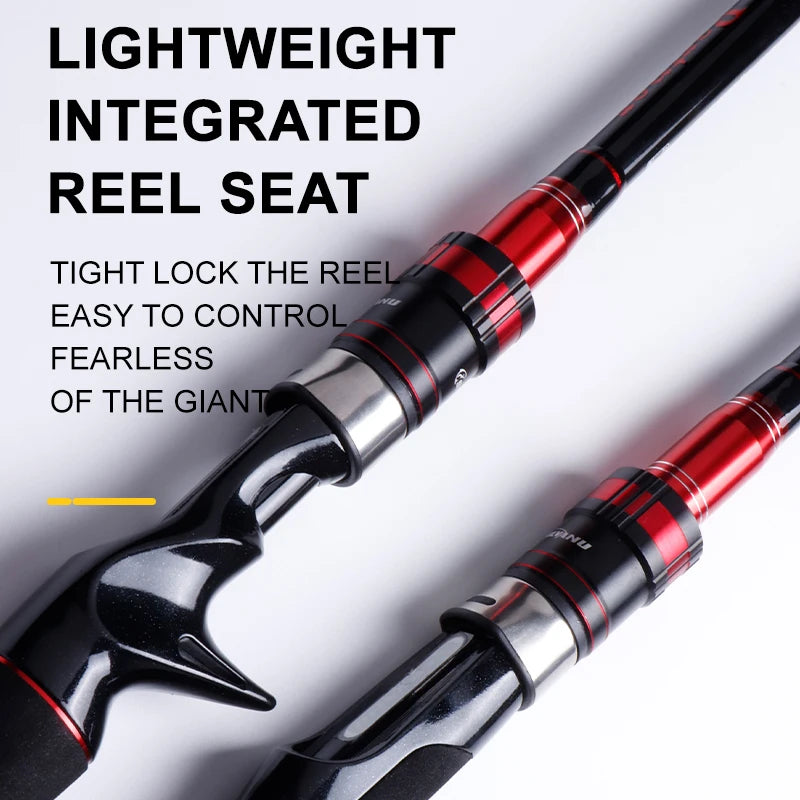 2.1m Spinning Casting Rod Carbon Fiber Ceramics Guide Ring 4 Section Travel Fish Rod Stream River Freshwater Saltwater Fishing