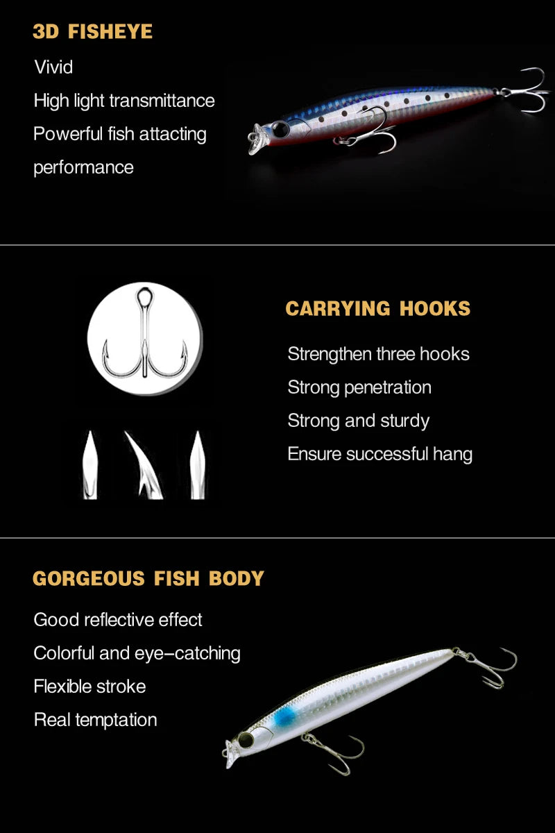 Fishing lure 1pcs Topwater Minnow 11cm 17g wobblers Pike Sea Spinning Artificial hard Bait swimbait Jerkbait carp Fishing Pesca