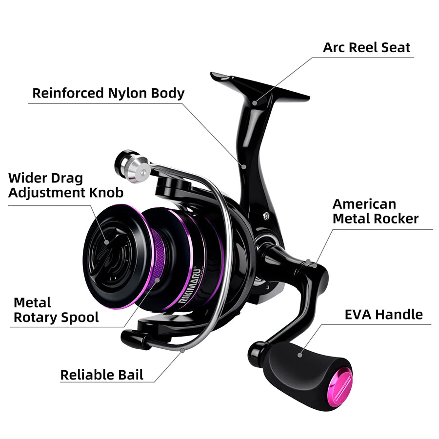 RIKIMARU Metal VT2000-7000 Spinning Fishing Reel Premium Quality  Reels Pancing Ultra Light Fishing and Sea Jigging Reels