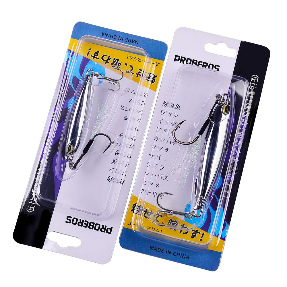 New 10g-80g Mirror Electroplate Chrome Chromium Plating Jig Lure Fishing Lures Saltwater Fish Target Drag Metal Cast Jig