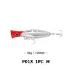 Custom Wholesale ABS Plastic 120mm Top Water Saltwater Fishing Bait Popper Lure