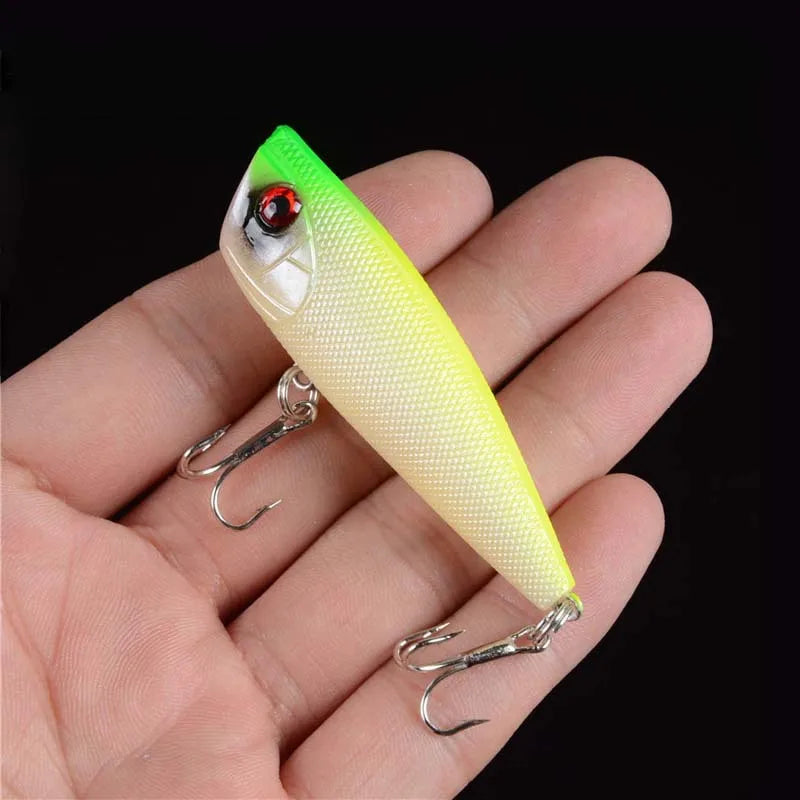 Sea Fishing Lure Sharp Hooks Big Popper Wobblers 6cm 7g Top Water Floating Bass Tackle Hard Bait Minnow Long Casting