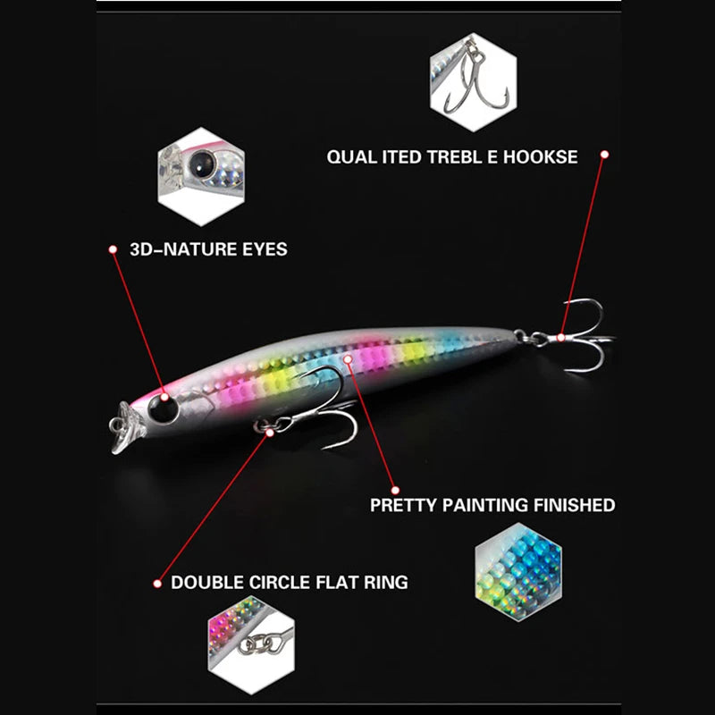 Fishing lure 1pcs Topwater Minnow 11cm 17g wobblers Pike Sea Spinning Artificial hard Bait swimbait Jerkbait carp Fishing Pesca