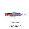 Custom Wholesale ABS Plastic 120mm Top Water Saltwater Fishing Bait Popper Lure