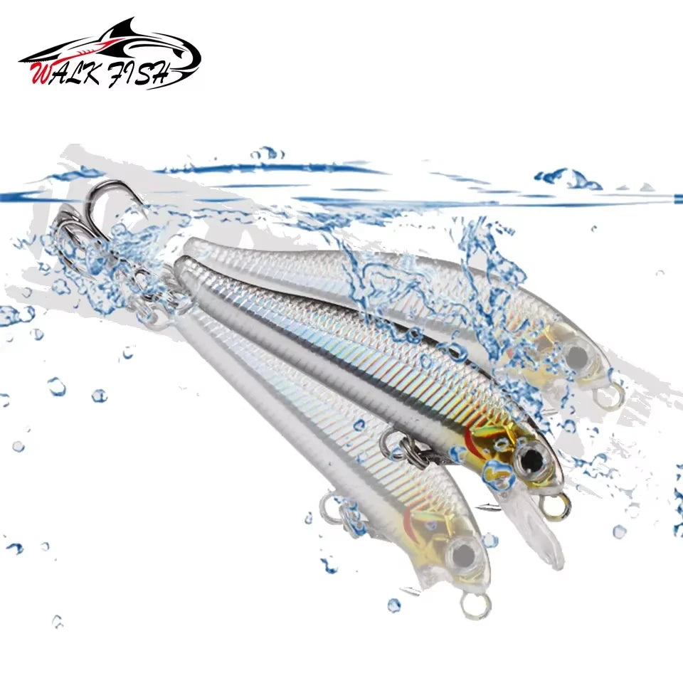 WALK FISH 5.5cm 4g Sinking Minnow Fishing Lures Trout Artificial Hard Bait Jerkbait Wobblers Crankbait Bass Carp Tackle Pesca
