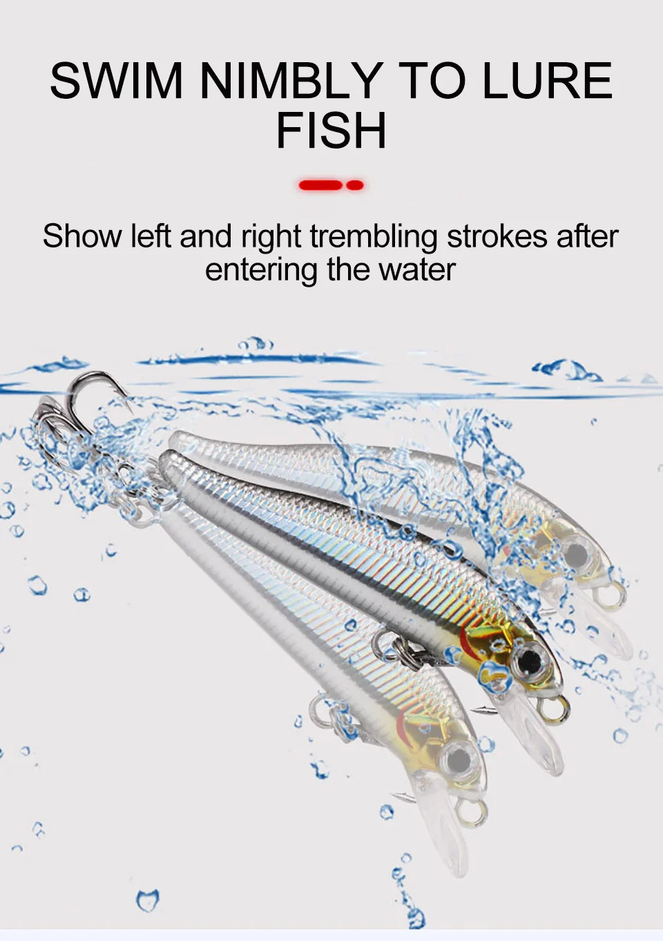 WALK FISH 5.5cm 4g Sinking Minnow Fishing Lures Trout Artificial Hard Bait Jerkbait Wobblers Crankbait Bass Carp Tackle Pesca