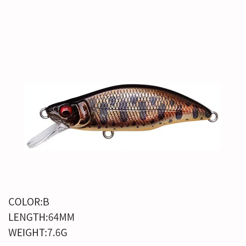 Fishing 64mm 7.6g Swimbaits Bass Big Fish Crankbaits Fishing Lure Sinking Wobblers for Pike Minnow Lure Fishing Tackle