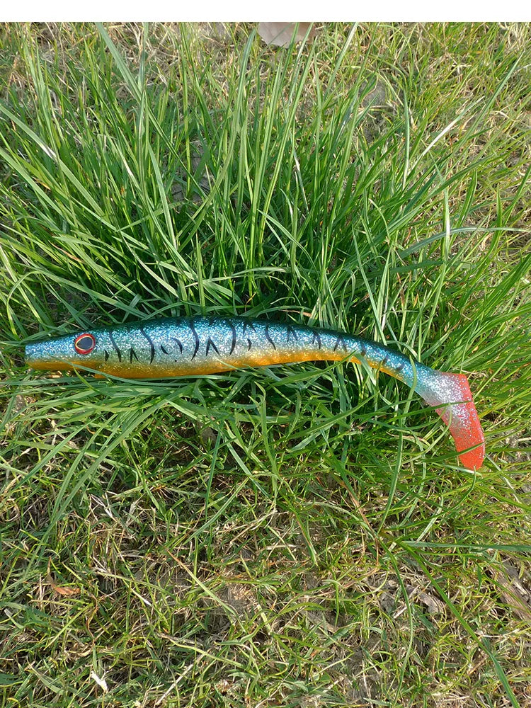 ESFISHING Big fishing lure 200mm hog shad sea fishing for pike trout perch soft baits saltwater leurres souple swimbait