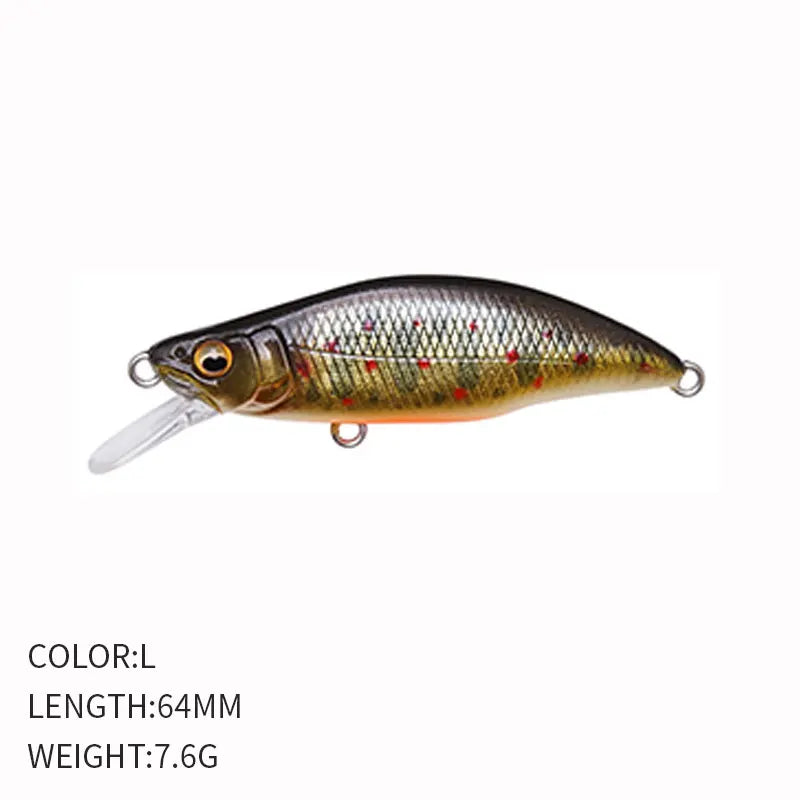 Fishing 64mm 7.6g Swimbaits Bass Big Fish Crankbaits Fishing Lure Sinking Wobblers for Pike Minnow Lure Fishing Tackle