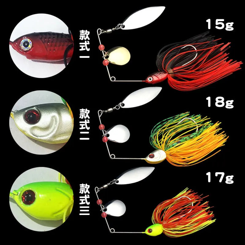 Swim Jigs Fishing Lure Silicone Artificial Bait Skirts Casting Jig Sharp Hook Spinners Spinnerbait Metal Trout Spoon Bass Pike