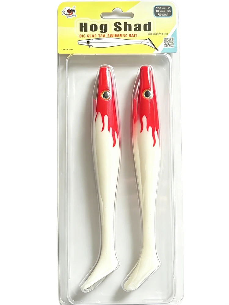 ESFISHING Big fishing lure 200mm hog shad sea fishing for pike trout perch soft baits saltwater leurres souple swimbait