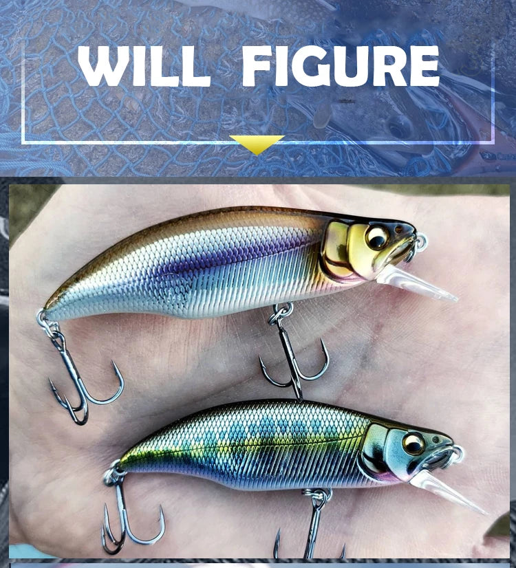 Fishing 64mm 7.6g Swimbaits Bass Big Fish Crankbaits Fishing Lure Sinking Wobblers for Pike Minnow Lure Fishing Tackle