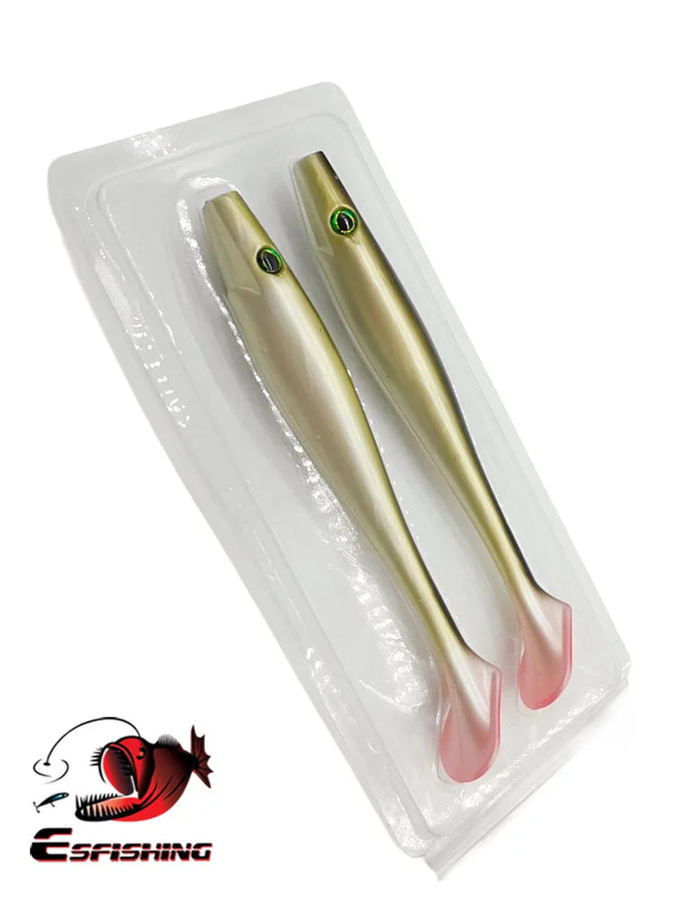 ESFISHING Big fishing lure 200mm hog shad sea fishing for pike trout perch soft baits saltwater leurres souple swimbait