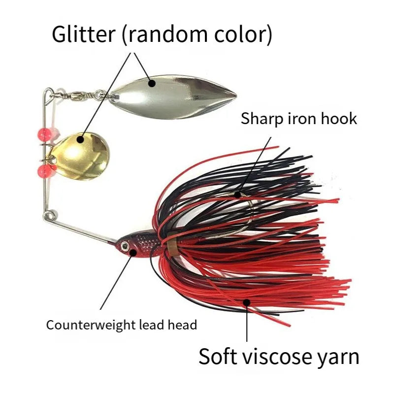 Swim Jigs Fishing Lure Silicone Artificial Bait Skirts Casting Jig Sharp Hook Spinners Spinnerbait Metal Trout Spoon Bass Pike